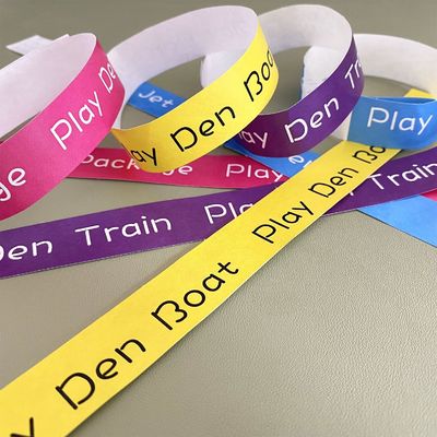 Regali promozionali Braccialetti di carta usa e getta personalizzati con soluzione di identificazione del logo personalizzato