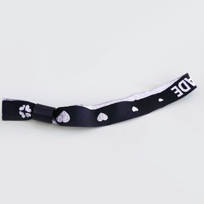 Personalizza il logo Evento Festival Nastro Satin Braccialetto tessuto Stoffa Braccialetto con opere d'arte
