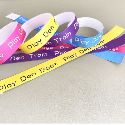 Regali promozionali Braccialetti di carta usa e getta personalizzati con soluzione di identificazione del logo personalizzato