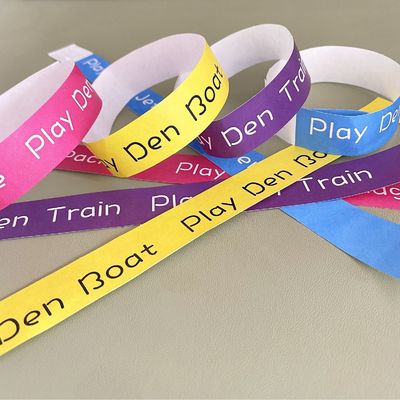 Regali promozionali Braccialetti di carta usa e getta personalizzati con soluzione di identificazione del logo personalizzato
