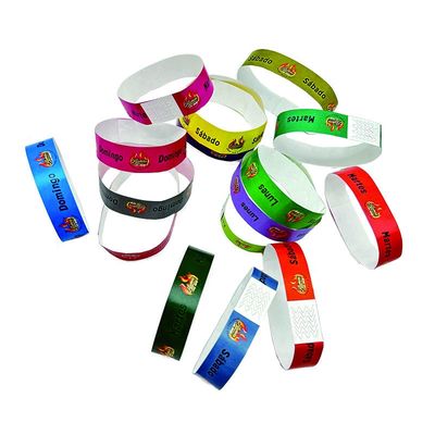 Braccialetti Tyvek di colore arancione stampati su misura per eventi Spedizione veloce alla tua porta