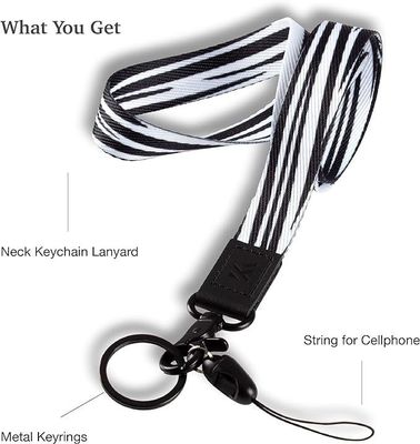 Stampa di sicurezza personalizzata Poliestere Collo Lanyards con portacarte Portachiavi Telefono cellulare