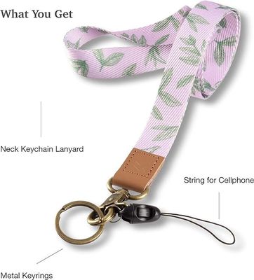 Stampa di sicurezza personalizzata Poliestere Collo Lanyards con portacarte Portachiavi Telefono cellulare