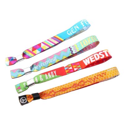 Polyester su misura Festival Braccialetto tessuto Braccialetto Tessuto Stoffa Braccialetti TNT Spedizione
