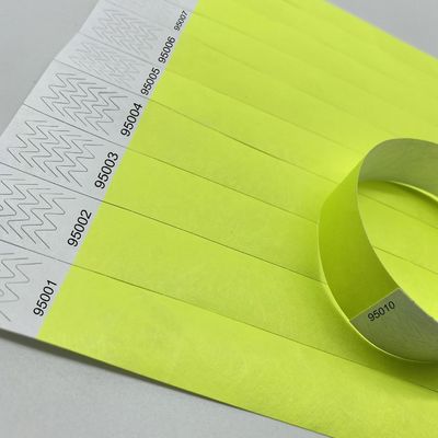 Tyvek Bracelets personalizzati braccialetti personalizzati con chiusura adesiva forte