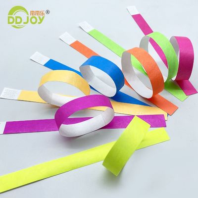 Tyvek Bracelets personalizzati braccialetti personalizzati con chiusura adesiva forte