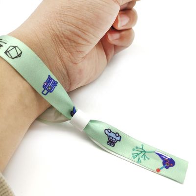 Braccialetti in tessuto tessuto da festival personalizzabili con disegno regolabile e opere d'arte personalizzate