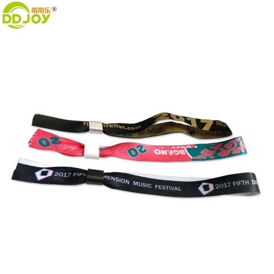 350*15mm Logo personalizzato Regali promozionali Braccialetti in poliestere tessuti per il festival di eventi