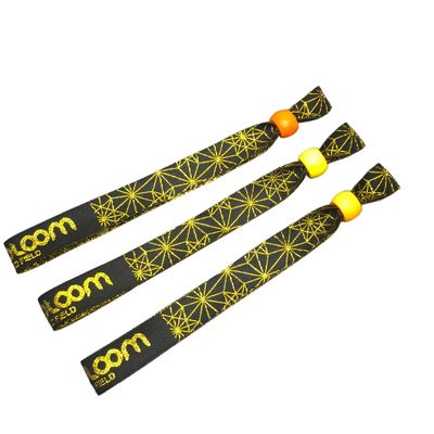 Parti e eventi Braccialetti RFID in tessuto satinato personalizzato con stampa del logo Dimensione 350 * 15mm