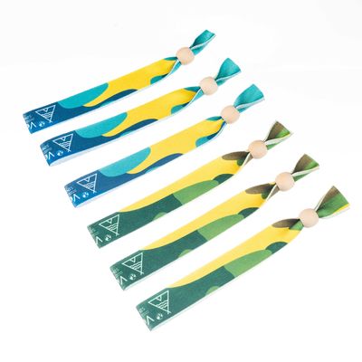 Parti e eventi Braccialetti RFID in tessuto satinato personalizzato con stampa del logo Dimensione 350 * 15mm