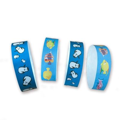 Braccialetti di carta Tyvek per disegni personalizzati Stock di dinosauri Conigli Palloni e altro