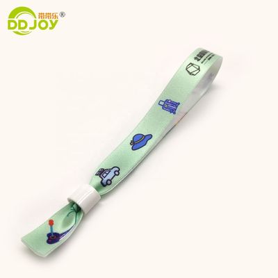 Braccialetti in tessuto tessuto da festival personalizzabili con disegno regolabile e opere d'arte personalizzate