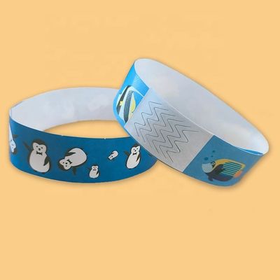 Braccialetti di carta Tyvek per disegni personalizzati Stock di dinosauri Conigli Palloni e altro