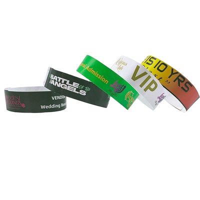 Braccialetti di carta Tyvek usa e getta personalizzabili 250*25mm/250*19mm per tutti gli utenti finali target