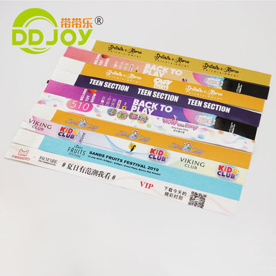 Braccialetti di carta Tyvek usa e getta personalizzabili 250*25mm/250*19mm per tutti gli utenti finali target
