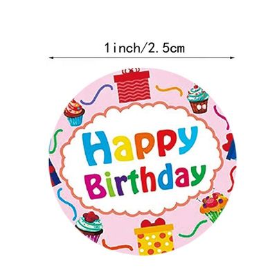 500pcs Bambini Cartoni animati Auguri di compleanno Adesivo adesivo per la decorazione della festa