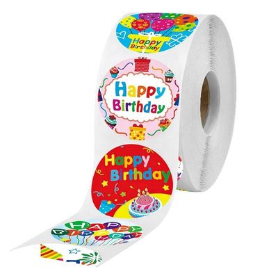 500pcs Bambini Cartoni animati Auguri di compleanno Adesivo adesivo per la decorazione della festa