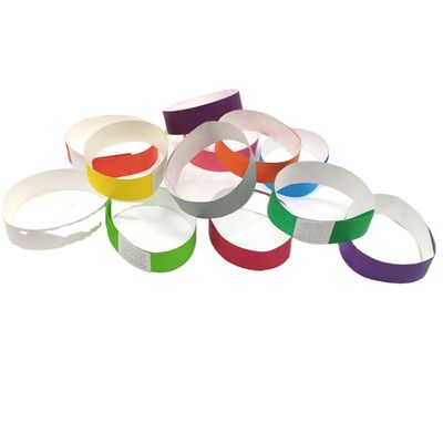 Identificazione cartacea Tyvek Braccialetti Logo personalizzato e codice a barre per l'identificazione