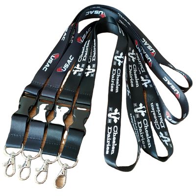 Lanyards di sublimazione personalizzati per agenzie di viaggio 1 stampa a colori e cintura di sicurezza