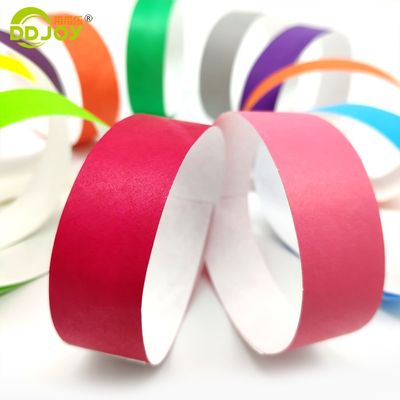 Identificazione cartacea Tyvek Braccialetti Logo personalizzato e codice a barre per l'identificazione