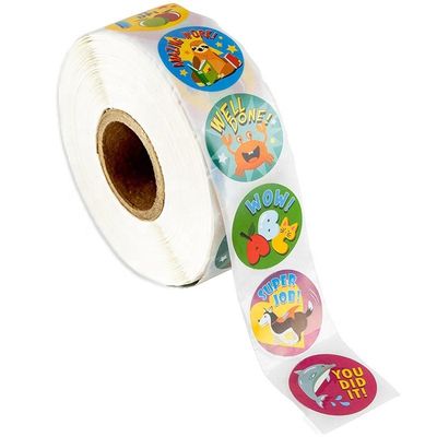 1 pollice 25mm adesivi rotondi 500 pcs animali carini etichette per ricompense scolastiche e insegnanti