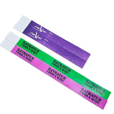 Braccialetti Tyvek personalizzati per una volta agli eventi VIP