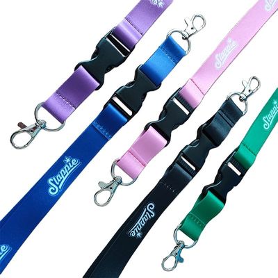 Accessori di seta Tinta Sublimazione Poliestere Lanyards per Portachiavi Logo personalizzato 900*15*0.65mm