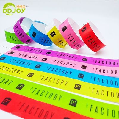 250*25mm/250*19mm resistente alle lacrime impermeabile DuPont Tyvek Paper Wrist Strap per eventi