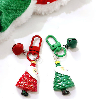 Cartone animato Babbo Natale Albero di Natale Campana Portachiavi Zaino Telefono Cellulare Ornamento Pendente