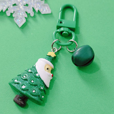 Cartone animato Babbo Natale Albero di Natale Campana Portachiavi Zaino Telefono Cellulare Ornamento Pendente