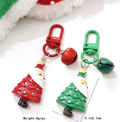 Cartone animato Babbo Natale Albero di Natale Campana Portachiavi Zaino Telefono Cellulare Ornamento Pendente