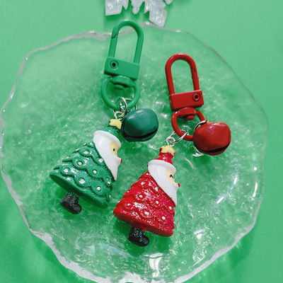 Cartone animato Babbo Natale Albero di Natale Campana Portachiavi Zaino Telefono Cellulare Ornamento Pendente