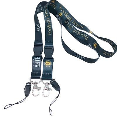 Stampa a schermo di seta Poliestere Lanyards collo con portacartelle Portachiavi Telefono cellulare