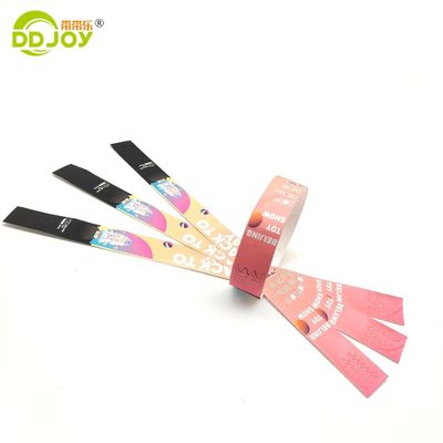 Stampa a colori Logo Tyvek usa e getta Braccialetti per eventi Braccialetti di carta impermeabili