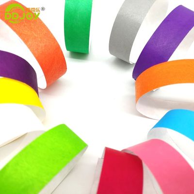 Braccialetti di carta Tyvek resistenti alle lacrime per feste di nozze 250*25mm e 250*19mm