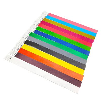 Destinatario Utente finale Venditore/ammissione blu Braccialetti 3/4 pollici Tyvek con numeri di serie