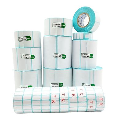 Etichette di spedizione a colori personalizzate scatola adesivo perforato faccia PP rotolo di carta di stampa diretta