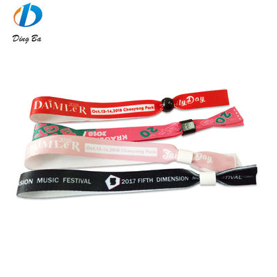 Braccialetti RFID con tessuto di raso e stampa del logo