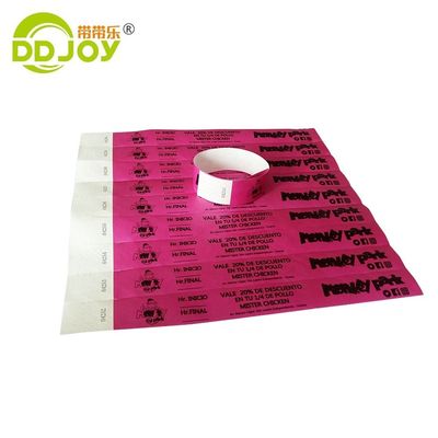 Stampa a colori unici Tyvek Braccialetti di carta per feste Festival Club Parco scolastico DDJOY-TW019