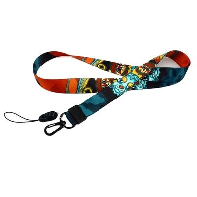 Lanyards per ufficio su misura con logo colorante di poliestere rosa di sublimazione