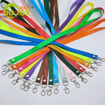 Lanyards per ufficio su misura con logo colorante di poliestere rosa di sublimazione