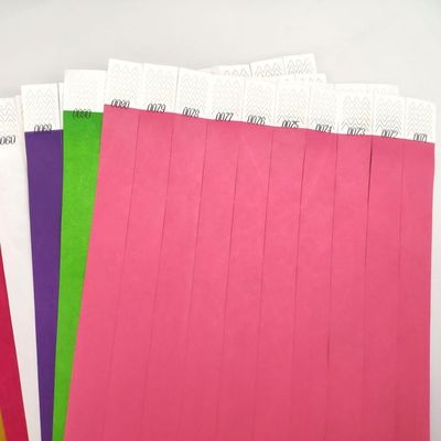 TYK1056D Anno cinese OEM Braccialetto di carta Tyvek personalizzato con tecnica stampata