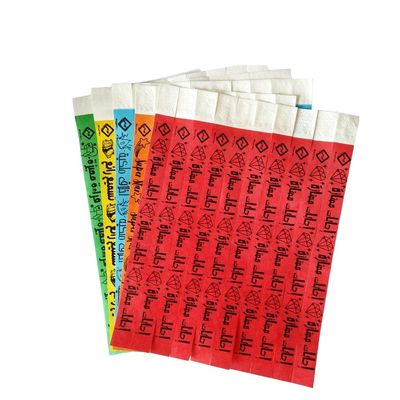 Braccialetti di carta personalizzati da 3/4 pollici a colori solidi per l'ammissione al Club VIP agli eventi