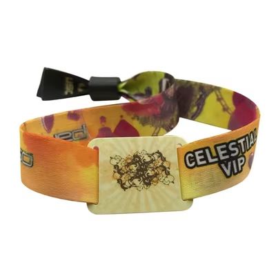 Braccialetti RFID mono o a doppio lato in tessuto satinato per feste di eventi