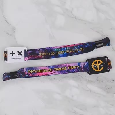 Braccialetti RFID mono o a doppio lato in tessuto satinato per feste di eventi