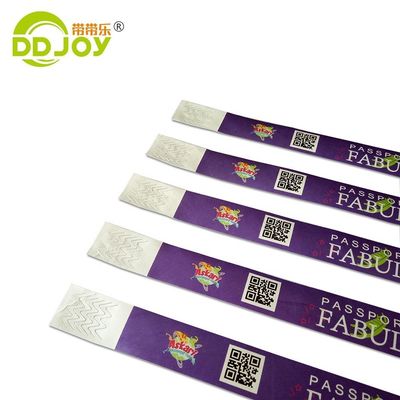 Braccialetti di carta Tyvek adesivi resistenti all'acqua personalizzati per eventi e feste