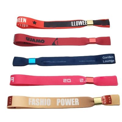 Protezione dell'ambiente Braccialetti RFID Tessuto satinato personalizzato per eventi e festival