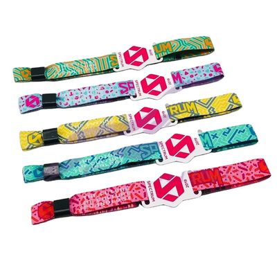 Festa di Evento Braccialetti RFID in tessuto satinato con logo e testo personalizzati