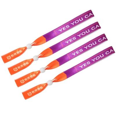 Festa di Evento Braccialetti RFID in tessuto satinato con logo e testo personalizzati