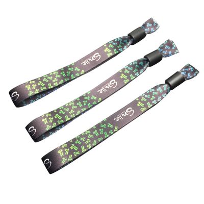 Festa di Evento Braccialetti RFID in tessuto satinato con logo e testo personalizzati